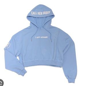 Call her daddy cropped ‘I am unwell’ hoodie